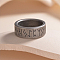 Viking Rune 304 Stainless Steel Finger Rings for Men, Antique Silver, 8mm, Inner Diameter: 19mm