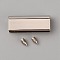 Alloy Bag Decorative Edge Buckles, Belt End Tip Hardwares, Arch, Platinum, 2.55x0.95x0.6cm, Inner Diameter: 0.4x2.55cm