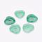 Natural Green Aventurine Beads, Heart, Half Drilled, 19x19x6mm, Hole: 1mm