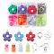 DIY Earring Jewelry Making Kits, 29Pcs Flower & Bear Resin Pendants, Stainless Steel Jump Rings & Earrings Findings, Mixed Color, Pendants: 29pcs/box