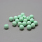 Food Grade Eco-Friendly Silicone Beads, Round, Pale Green, 14~15mm, Hole: 2mm