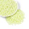 Glass Seed Beads, Ceylon, Round, Green Yellow, 6/0, 4mm, Hole: 1.5mm, about 4500pcs/pound