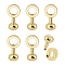 6Pcs Brass Clasps, Ring, Golden, 20x10x8mm, Hole: 6mm