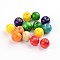 Natural Wood Beads, Round,Dyed, Mixed Color, 9x10mm, Hole: 3.5mm, about 3000pcs/1000g