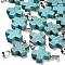 Synthetic Turquoise Pendants, with Stainless Steel Color Plated 201 Stainless Steel Snap on Bails, Cross, 23~24x20x6mm, Hole: 7x4.5mm