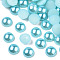 ABS Plastic Imitation Pearl Cabochons, Half Round, Pale Turquoise, 10x5mm