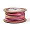 30M Segment Dyed Macrame Cotton Cord, Round Braided Rope, for Wall Hanging, Crafts, Gift Wrapping, Purple, 1mm, about 32.81 Yards(30m)/Roll