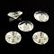 Oval Shaped Cubic Zirconia Pointed Back Cabochons, Faceted, Clear, 14x10mm