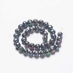 Нити из натурального культивированного пресноводного жемчуга&nbsp;LS-PEAR-R012-01