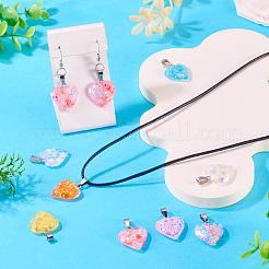 15 шт. подвески из светящейся смоляной пайетки&nbsp;RESI-TA0004-20C