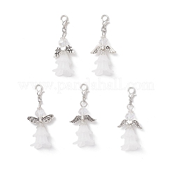 5 шт. подвеска в виде цветочного ангела из сплава и акрила&nbsp;HJEW-JM03784