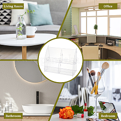 2-уровневые 4 слота прозрачные акриловые органайзеры для масок для макияжа&nbsp;ODIS-WH0002-66