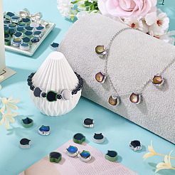 40шт 5 цвета двухцветные стеклянные бусины&nbsp;GLAA-TA0003-38