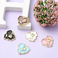 Подвески из эмали из сплава с покрытием 5 шт.&nbsp;ENAM-YW0001-48