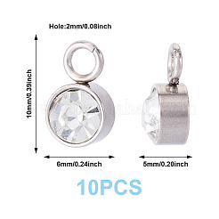 10 шт. подвески со стеклянными стразами&nbsp;STAS-TA0003-26F