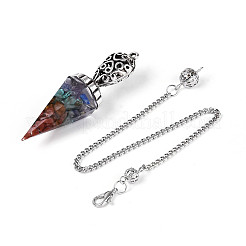 Крупные подвески для лозоходства из натуральных и синтетических драгоценных камней и эпоксидной смолы.&nbsp;AJEW-N004-01A