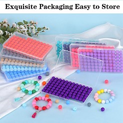 80шт круглые силиконовые фокусные бусины&nbsp;SIL-SZ0001-24-16