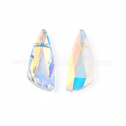 Заостренные стеклянные подвески со стразами&nbsp;EGLA-N006-034D
