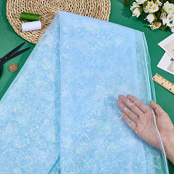 Полиэстеровая сетчатая ткань с рисунком в виде сердца&nbsp;DIY-WH0591-146B