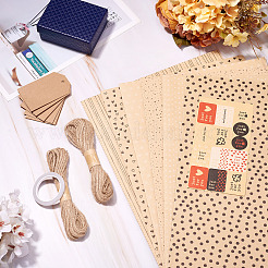 Наборы подарочной упаковочной бумаги с узором в виде сердца&nbsp;DIY-TAC0020-48