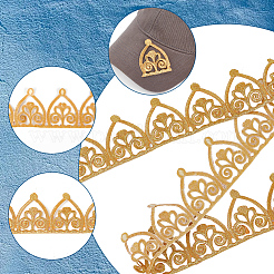 Утюжить/пришить полиэстеровую кружевную ленту с цветочной вышивкой&nbsp;SRIB-WH0026-32B