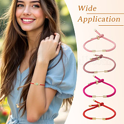 4шт 4-цветный плетеный нейлоновый шнур для изготовления браслета&nbsp;MAK-TA0001-26A