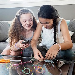 Наборы для самостоятельного изготовления браслета из акриловых звезд и круглых бусин&nbsp;DIY-AR0004-20