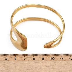 Браслеты-манжеты из нержавеющей стали 304 для женщин&nbsp;LS-BJEW-B147-03G