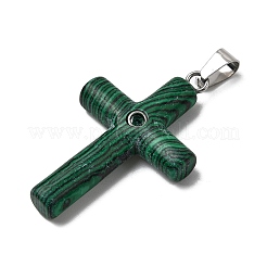 Подвески-кресты из натуральных и синтетических драгоценных камней&nbsp;KK-D021-04P