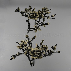 Ткань из полиэстера с узором в виде цветка и ветки&nbsp;PATC-WH0009-05C