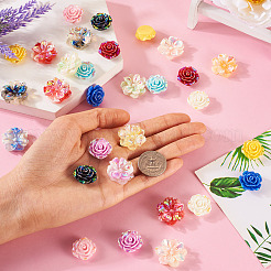 48 шт. 16 стиля светящихся непрозрачных кабошонов из смолы&nbsp;RESI-TA0002-27