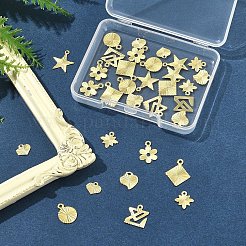 32 шт. 8 стиля подвески из латуни для стойки&nbsp;KK-FS0001-53