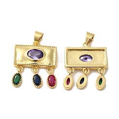 Подвески из кубического циркония с покрытием из латуни&nbsp;KK-O142-45G