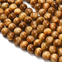 Природных тигровый глаз бисер нитей&nbsp;G-B133-A02-10mm-03