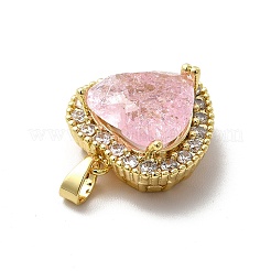 Латунные микропаве прозрачные подвески с фианитом KK-I695-001G-02