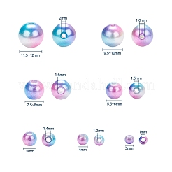 420шт 7 стиля радуги абс пластик имитация жемчуга&nbsp;OACR-YW0001-06