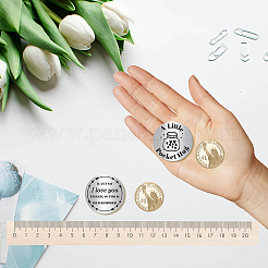 1 шт. памятные монеты из нержавеющей стали 304&nbsp;AJEW-CN0001-43G