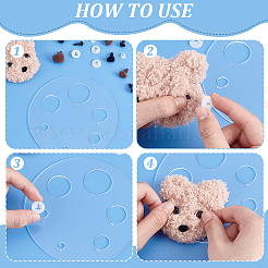 Акриловый измерительный инструмент для кукольных глаз&nbsp;TOOL-WH0155-110B-03