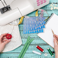 4шт 4 стиля акриловая швейная линейка для пэчворка&nbsp;DIY-DR0002-39