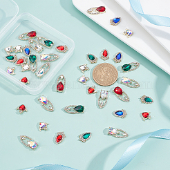 Кабошоны со стразами из сплава в 40 стилях&nbsp;ALRI-GA0001-01