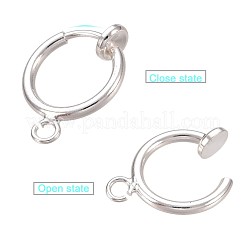 Латунные серьги-клипсы&nbsp;X-KK-P102-01S