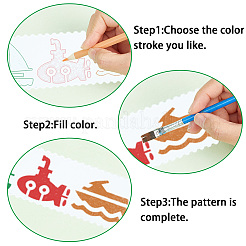 2 набор 2 стилей ПЭТ выдалбливают пластиковые трафареты для рисования шаблоны&nbsp;AJEW-GF0006-91A