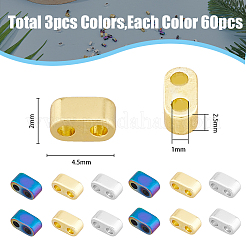 180 шт. 3-цветные гальванизированные немагнитные синтетические гематитовые бусины&nbsp;G-FH0002-10