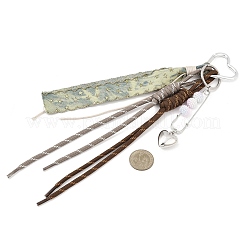 Подвесные украшения из пластика и полиэфирной веревки в форме сердца ccb&nbsp;HJEW-JM04425