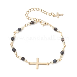 Крошечные браслеты из нержавеющей стали 304 с перекрестными звеньями&nbsp;BJEW-JB13244-03