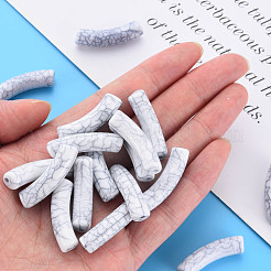 Непрозрачные акриловые бусины с краклеем&nbsp;MACR-S372-002N-010