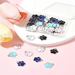 50шт 5 цвета сплава эмалевые подвески&nbsp;ENAM-FS0002-29