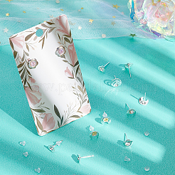 40 шт. 4 стиля сережек-гвоздиков из нержавеющей стали 304&nbsp;STAS-DC0007-37