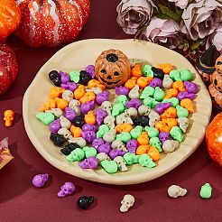 125 шт. 5-х цветные пластиковые бусины на Хэллоуин&nbsp;FIND-DC0006-32