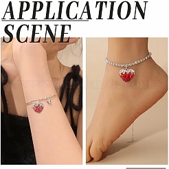 20шт 4 цвета бусины из полимерной глины со стразами RB-AR0003-17